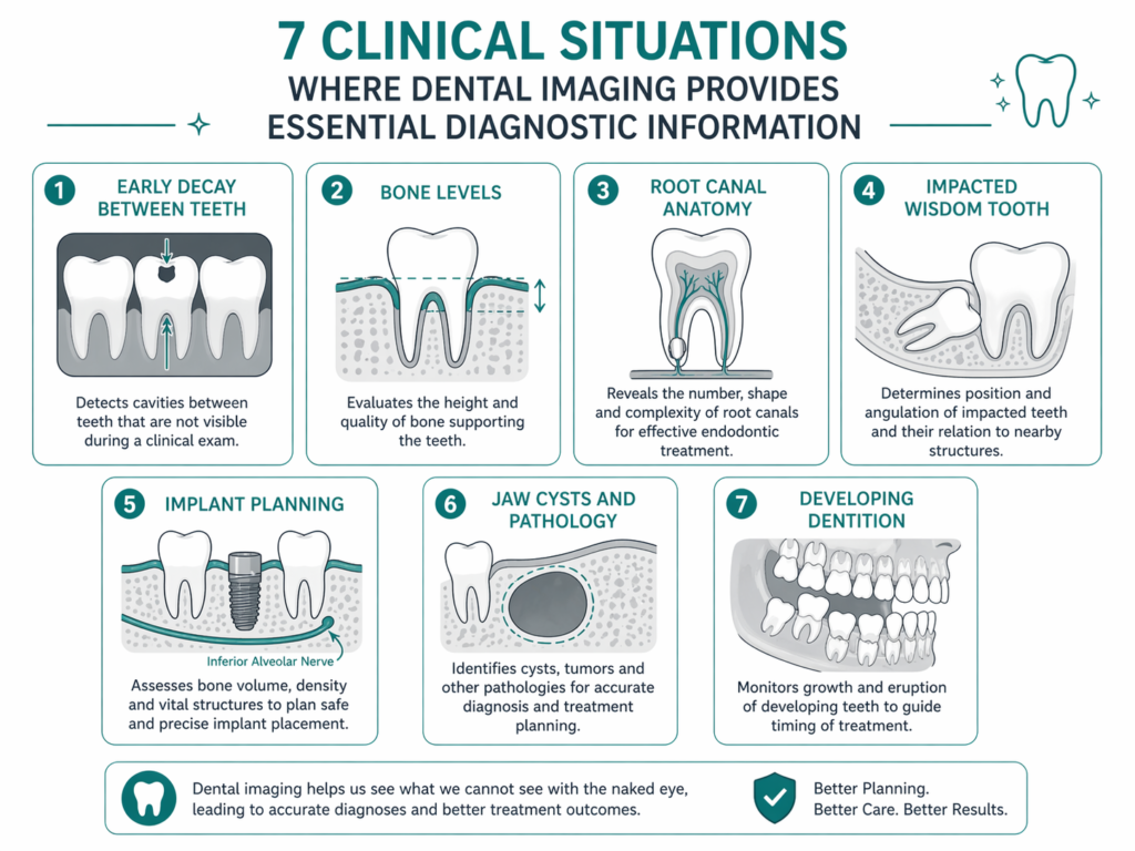 7 clinical situations in dental imaging