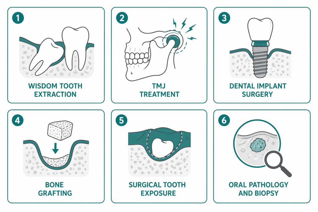 Dental services infographic layout