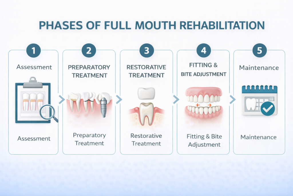 What Does Full Mouth Rehabilitation Involve at Smile On Dental Clinic