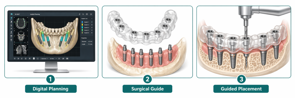 Digital implant workflow steps