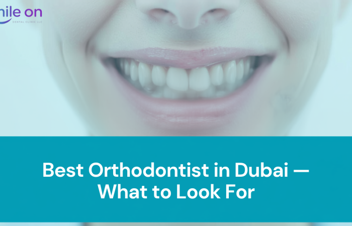 Best orthodontist in Dubai - close-up smile with braces